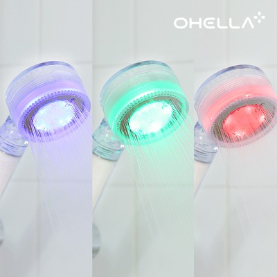 ABKO 오엘라 온도표시 3색 LED 필터 샤워기 OA-FS01