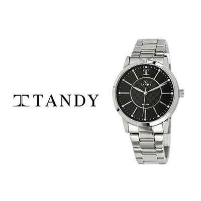 [TANDY] 탠디 시그니쳐 럭셔리 커플 메탈 손목시계(스와로브스키 식입) T-3915 블랙 남자