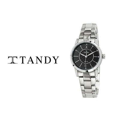 [TANDY] 탠디 시그니쳐 럭셔리 커플 메탈 손목시계(스와로브스키 식입) T-3915 블랙 여자
